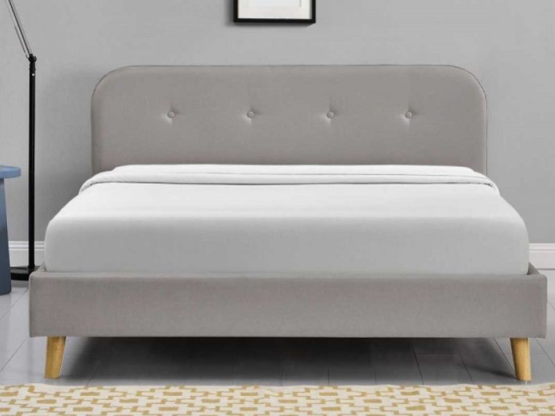 Sleep Design Woburn 5ft Kingsize Grey Fabric Bed Frame