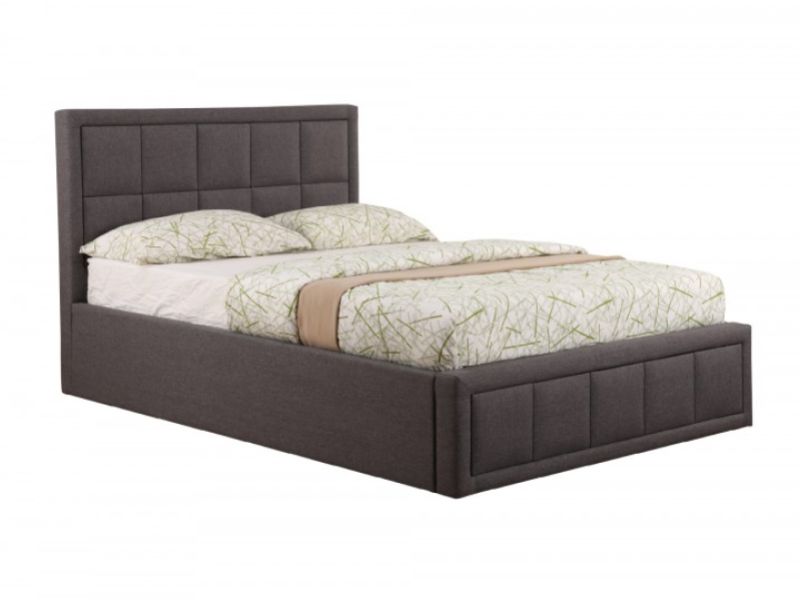 Sweet Dreams Sia 4ft6 Double Grey Fabric Ottoman Bed Frame