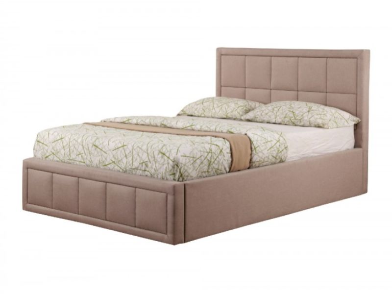 Sweet Dreams Sia 4ft6 Double Dark Tan Fabric Ottoman Bed Frame