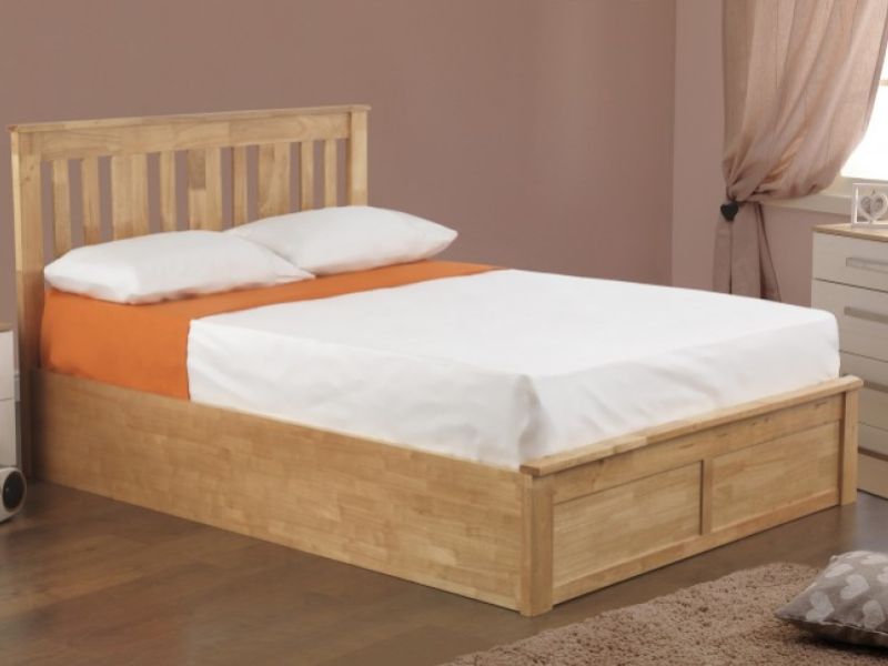 Sweet Dreams Coliseum Oak Finish 4ft6 Double Ottoman Lift Wooden Bed Frame