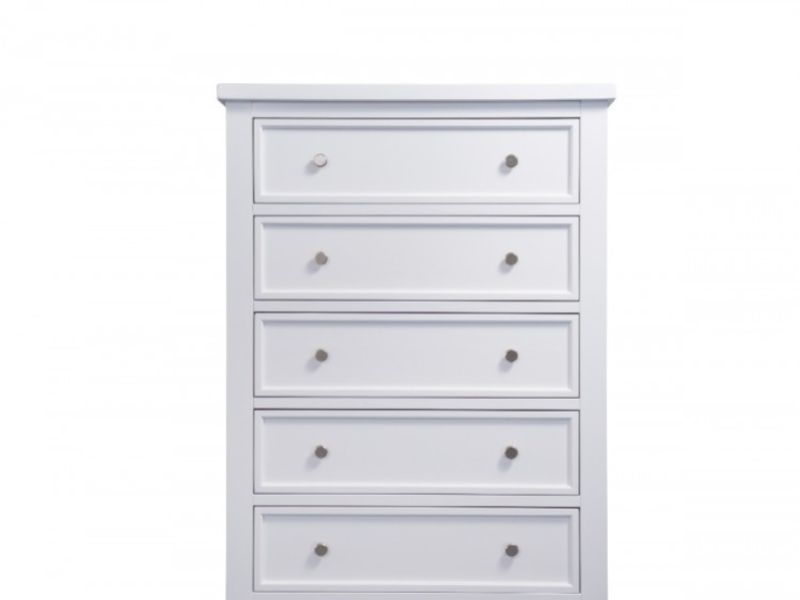 Sweet Dreams Lewis White 5 Drawer Chest