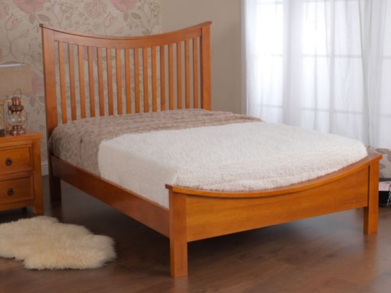 Sweet Dreams Spruce 5ft Kingsize Wooden Bed Frame In Wild Cherry