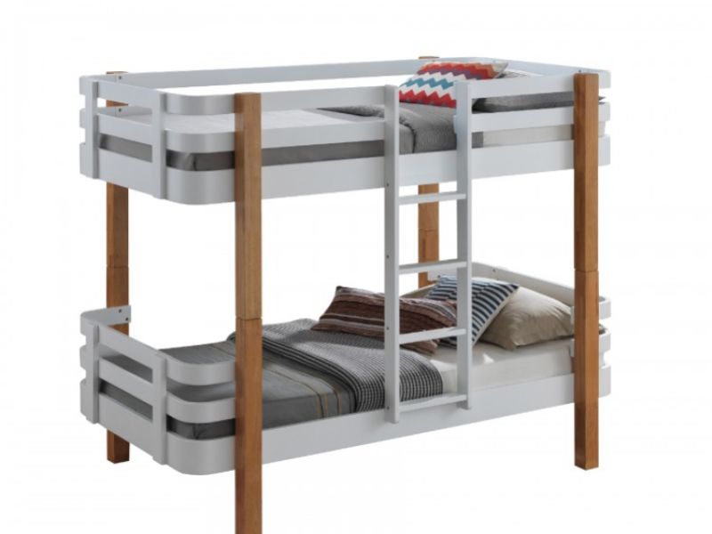 Sweet Dreams Trendy Bunk Bed In White And Oak