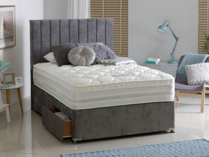 Dura Bed Oxford 1000 Pocket Sprung 6ft Super Kingsize Divan Bed with Memory Foam