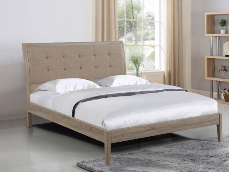 Flintshire Broughton 5ft Kingsize Sonoma Oak Finish Bed