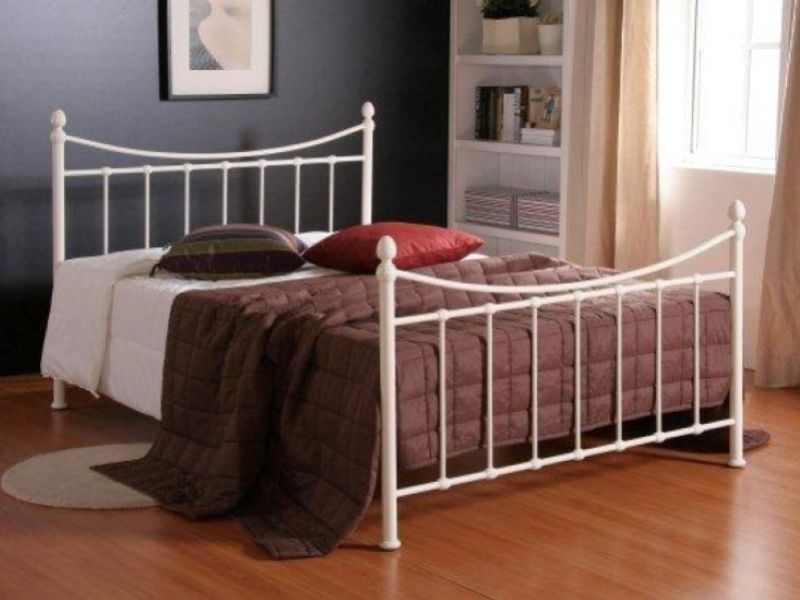 Time Living Alderley 4ft Small Double Ivory Metal Bed Frame