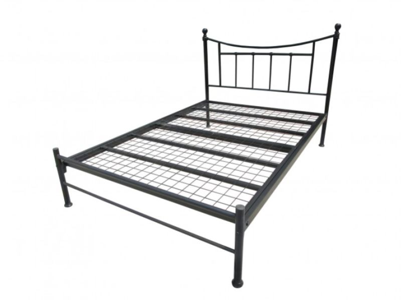 Metal Beds Bristol 4ft6 Double Black Gloss Metal Bed Frame