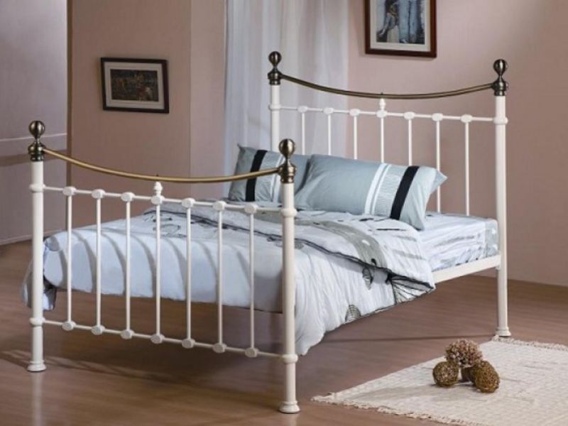 Time Living Elizabeth Ivory 4ft6 Double Metal Bed Frame