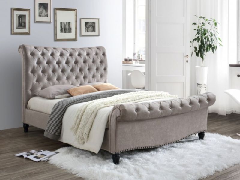 Limelight Larrisa 6ft Super Kingsize Mink Fabric Bed Frame