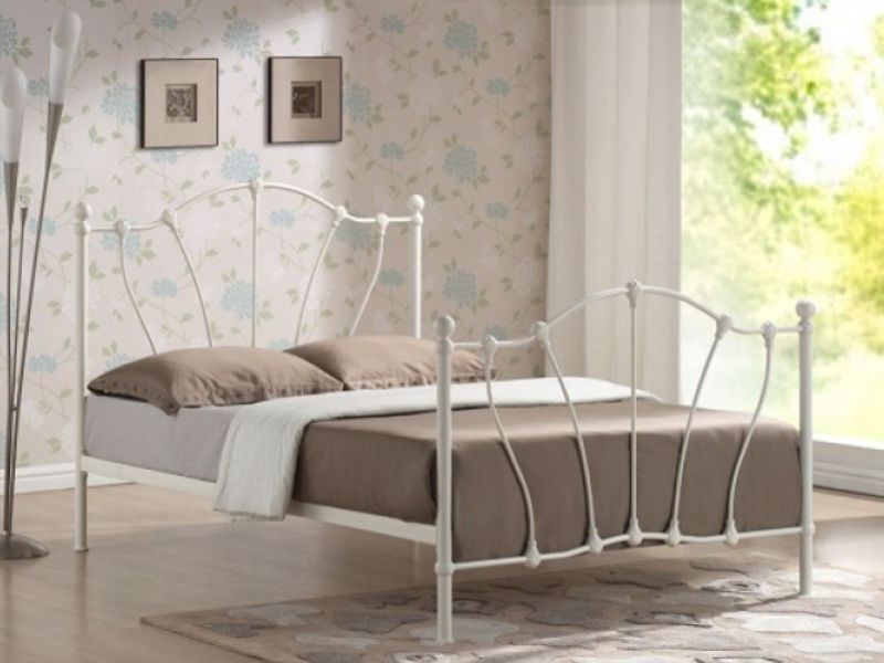 Time Living Hoxton 4ft6 Double Ivory Metal Bed Frame