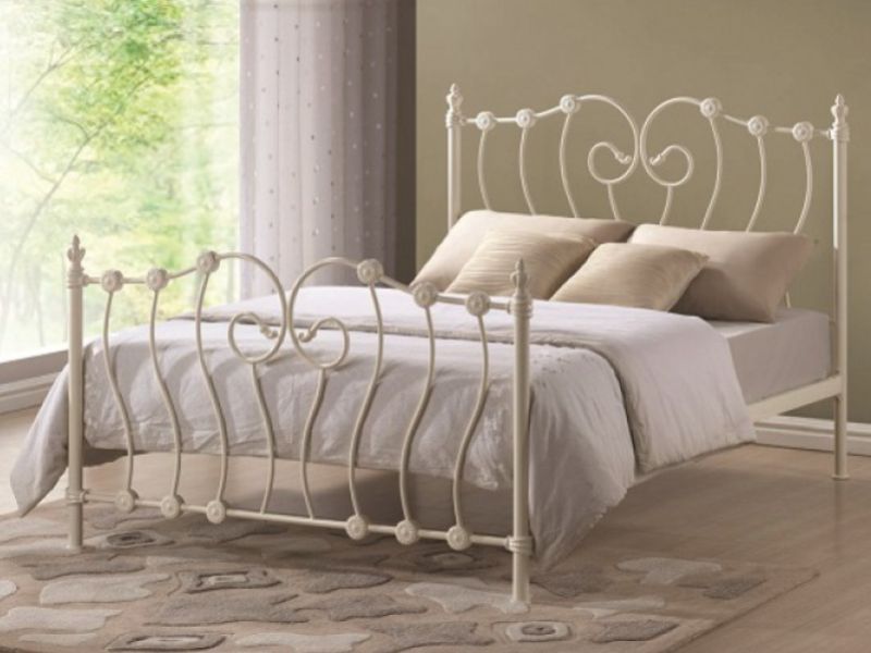 Time Living Inova 5ft Kingsize Ivory Metal Bed Frame