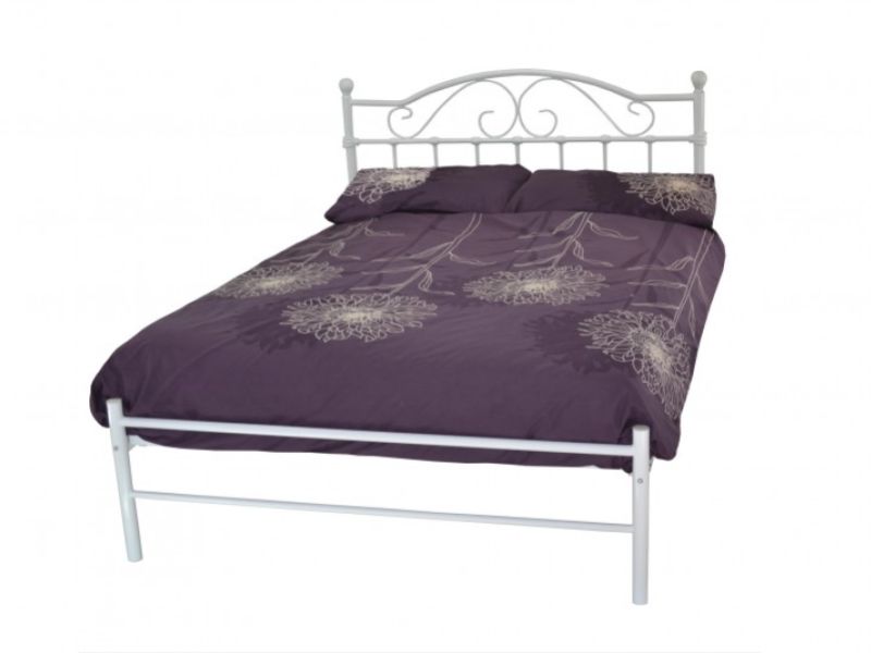 Metal Beds Sussex 4ft6 Double White Metal Bed Frame