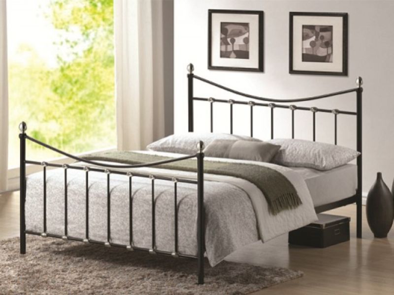 Time Living Oban 4ft6 Double Black Metal Bed Frame