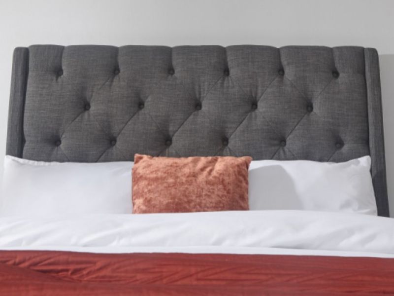 GFW Koln 4ft6 Double Grey Fabric Storage Bed