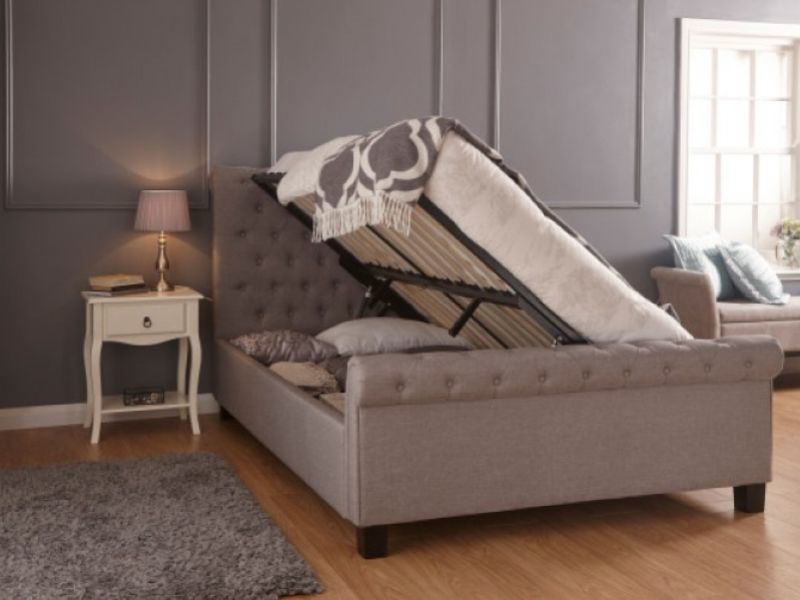 Layla fabric on sale ottoman bed frame