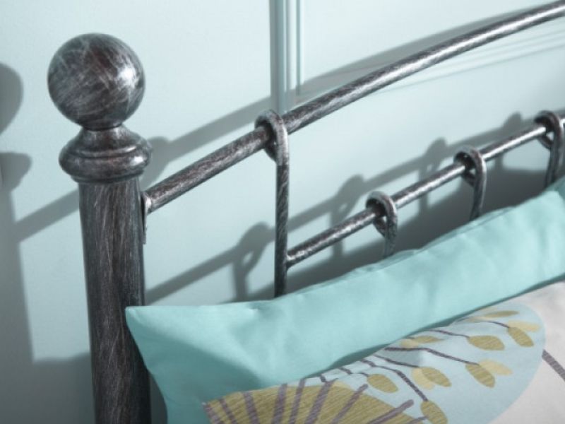 GFW Brompton 4ft6 Double Metal Bed Frame In Pewter