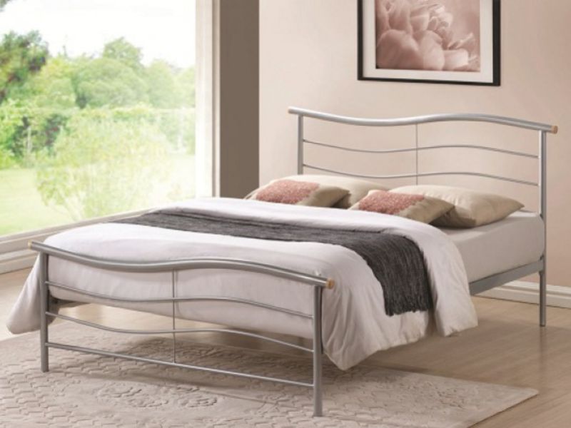 Time Living Waverley 4ft6 Double Silver Metal Bed Frame
