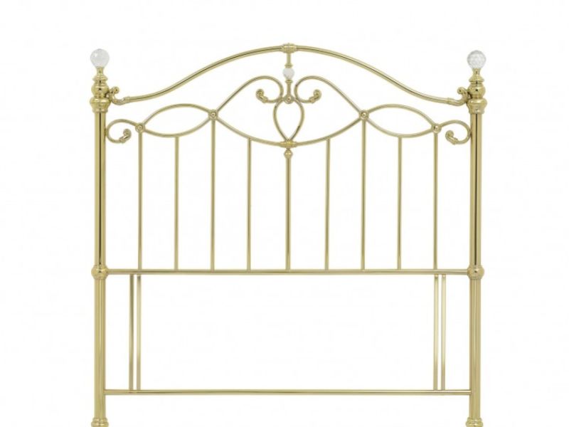 Bentley Elena 5ft Kingsize Shiny Gold Metal Headboard