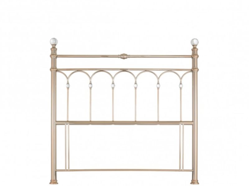 Bentley Designs Krystal 4ft6 Double Rose Gold Metal Headboard