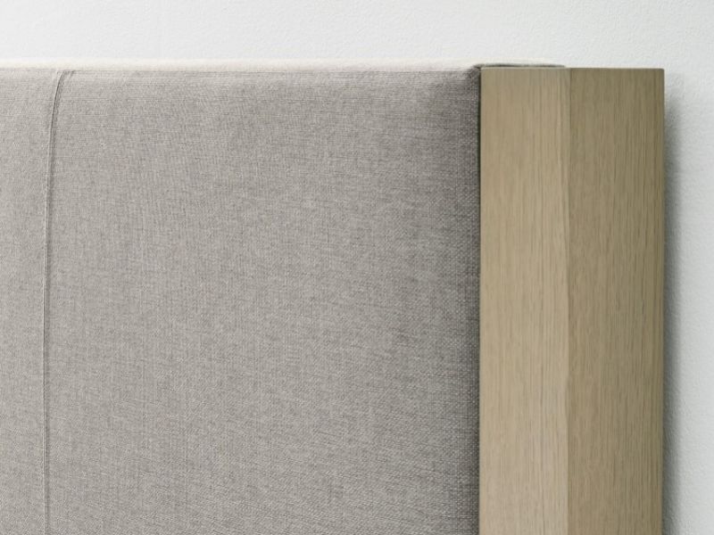 Bentley Designs Turin Aged Oak And Fabric 4ft6 Double Headboard