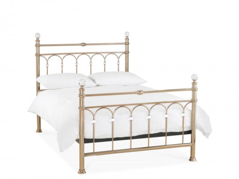 Bentley Designs Krystal 4ft6 Double Rose Gold Metal Bed Frame