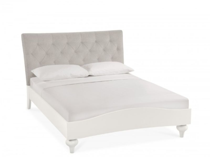 Bentley Designs Montreux Soft Grey And Diamond Stitch Upholstered 5ft Kingsize Bed Frame