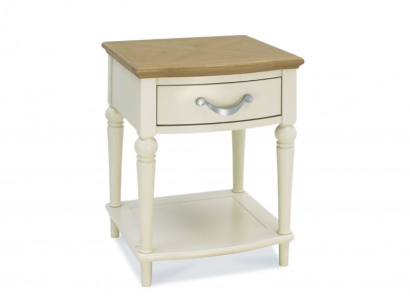 Bentley Designs Montreux Antique White And Pale Oak 1 Drawer Bedside