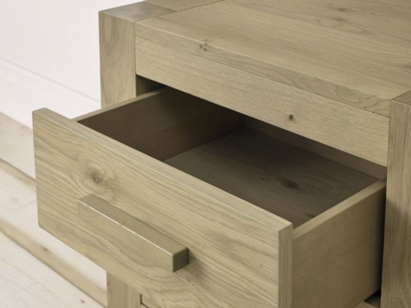Bentley Designs Turin Aged Oak 2 Drawer Bedside
