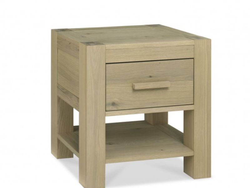 Bentley Designs Turin Aged Oak 1 Drawer Bedside