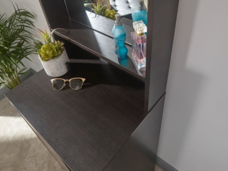 GFW Aspen Dressing Table And Mirror In Espresso
