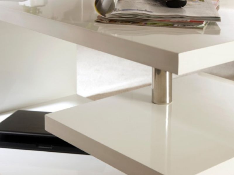 GFW Polar White Gloss LED Coffee Table