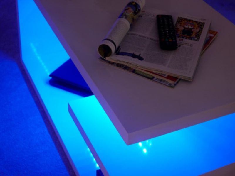 GFW Polar White Gloss LED Coffee Table