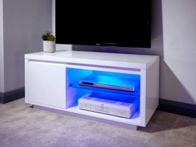 GFW Polar White Gloss LED TV Unit