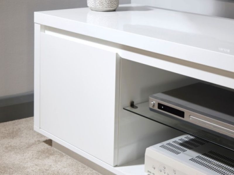 GFW Polar White Gloss LED TV Unit