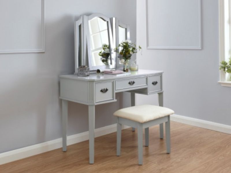 GFW Bella Dressing Table Set In Grey