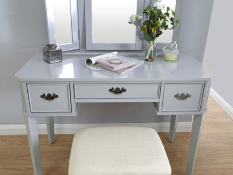 GFW Bella Dressing Table Set In Grey