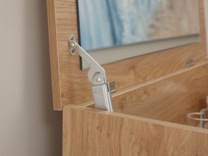 GFW Compact Dressing Table And Stool In Oak