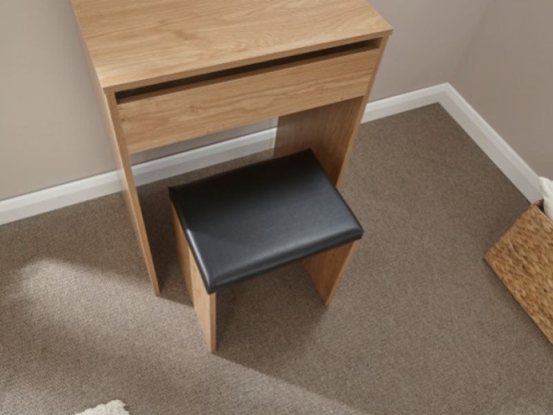 GFW Compact Dressing Table And Stool In Oak