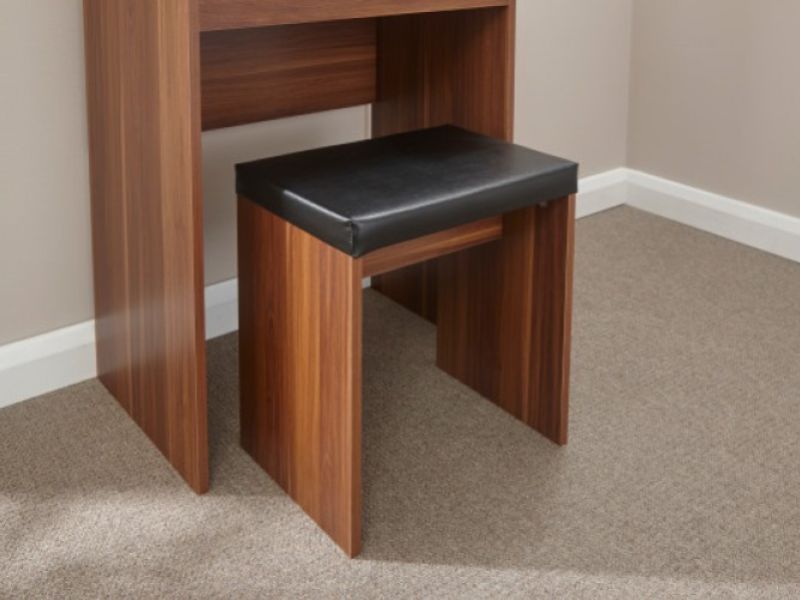 GFW Compact Dressing Table And Stool In Walnut