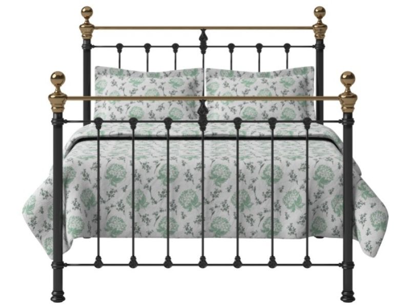 OBC Hamilton 5ft Kingsize Satin Black Metal Headboard