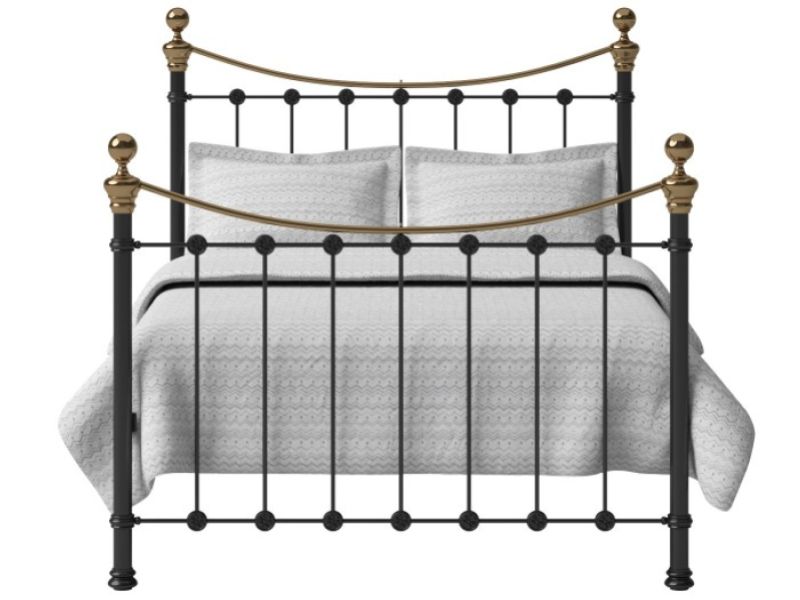 OBC Selkirk 4ft 6 Double Satin Black Metal Bed Frame