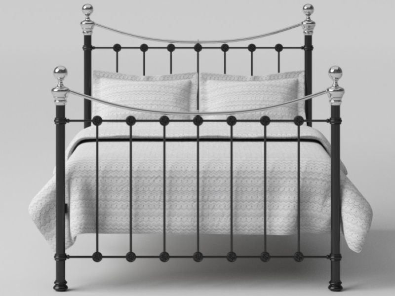OBC Selkirk 4ft Small Double Chromo Black Metal Bed Frame