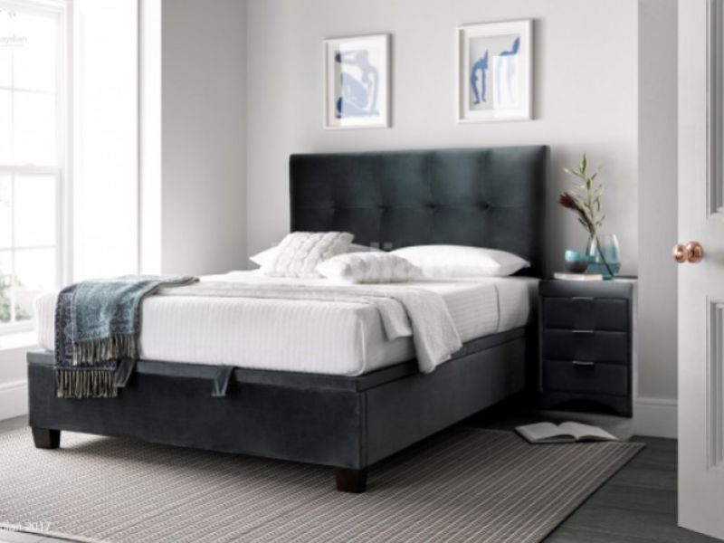 Kaydian Walkworth 4ft6 Double Cliffe Velvet Fabric Ottoman Storage Bed