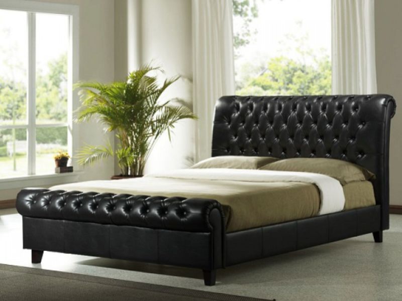 Time Living Richmond 4ft6 Double Dark Brown PU Leather Bed Frame