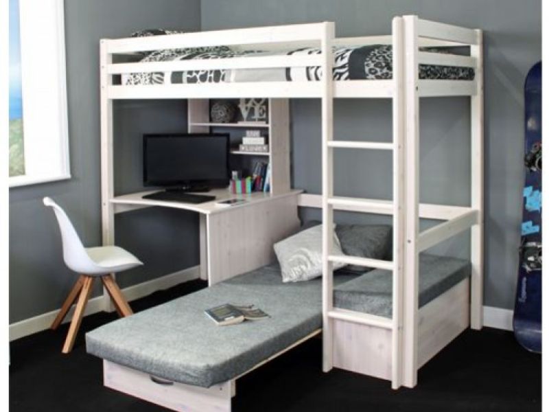 Thuka Hit 9 Childrens High Sleeper Bed With Desk And Chairbed