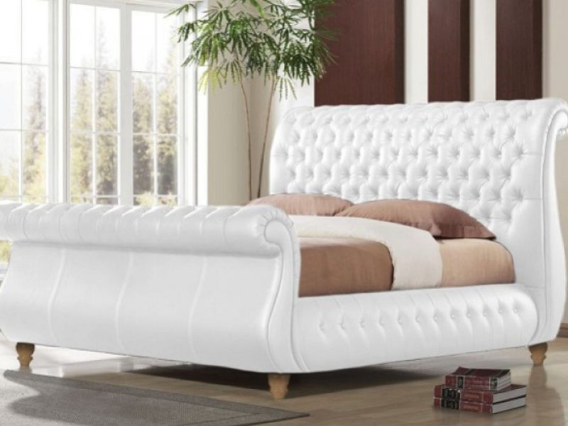 Bed frame sales king size white