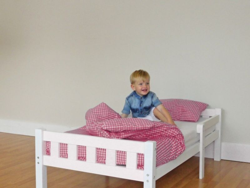 Kidsaw Starter Junior Wooden Bed Frame Bundle - Pink