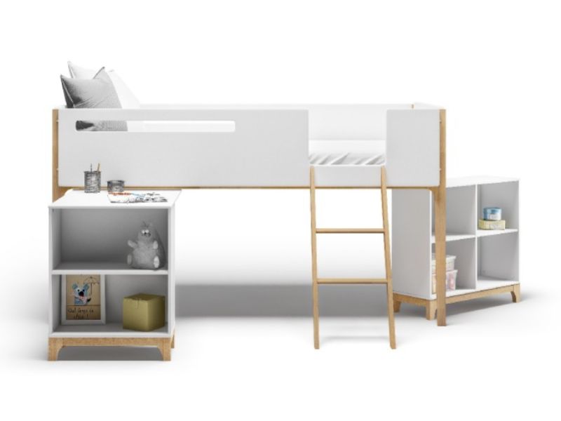 Kidsaw Solar 3ft Single White Wooden Cabin Bed