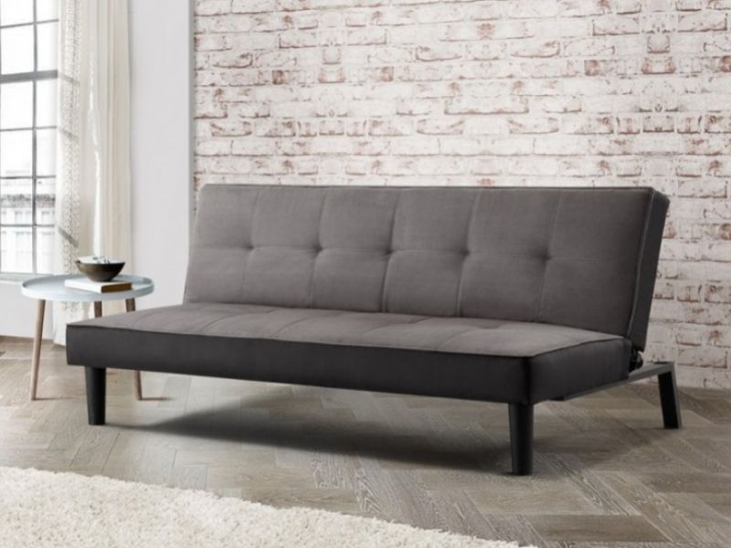 Birlea Aurora Grey Velvet Fabric Sofa Bed