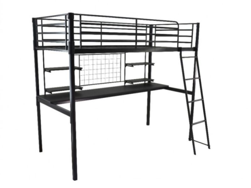 Metal Beds Black Metal No Bolt Study Bunk Bed